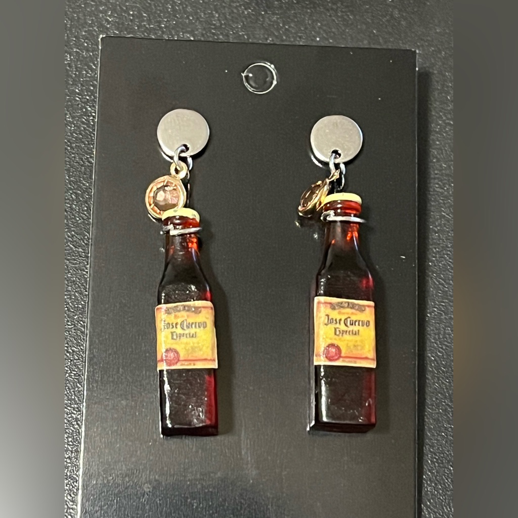 Jose Cuervo Tequila Mini Bottle Liquor Earrings, Bartender Jewelry